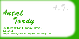 antal tordy business card